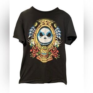 Disney Nightmare Before Christmas Jack Skellington Tattoo Art Shirt VGUC M